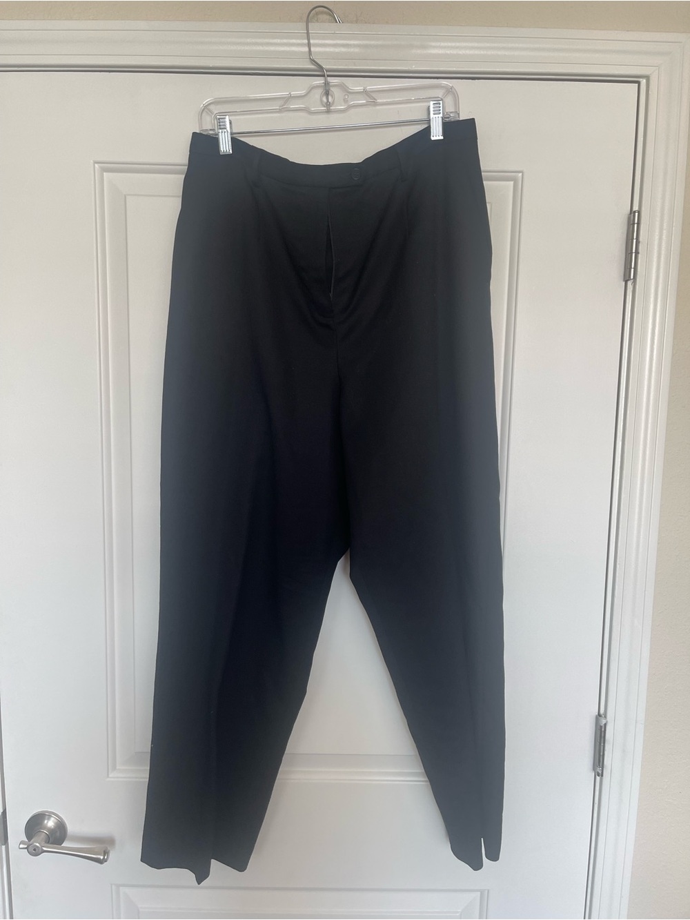 VTG Pendleton 100% Wool Pants Sz 18 Black Wide Leg Lined High Rise Classy